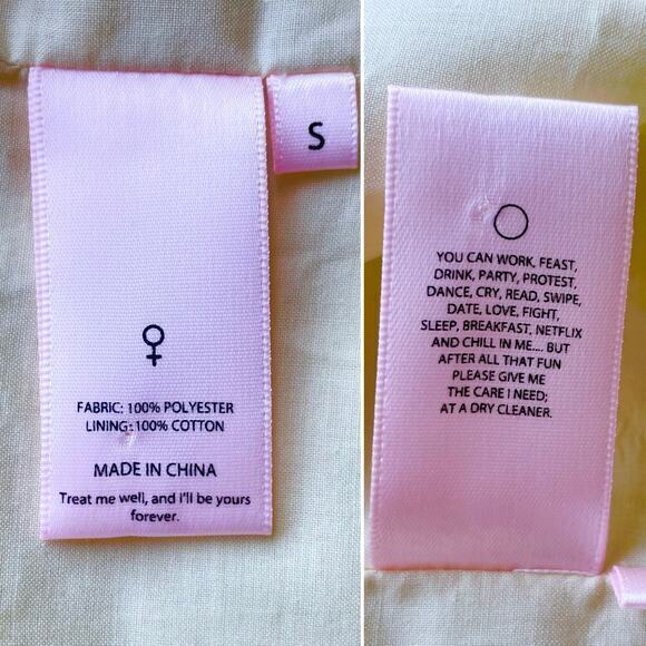 NWT Selkie Twinkie Paris Mini Babydoll Dress‎ Puff Sleeve Yellow Size S - Picture 8 of 9